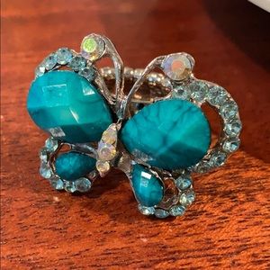 Turquoise Butterfly Ring